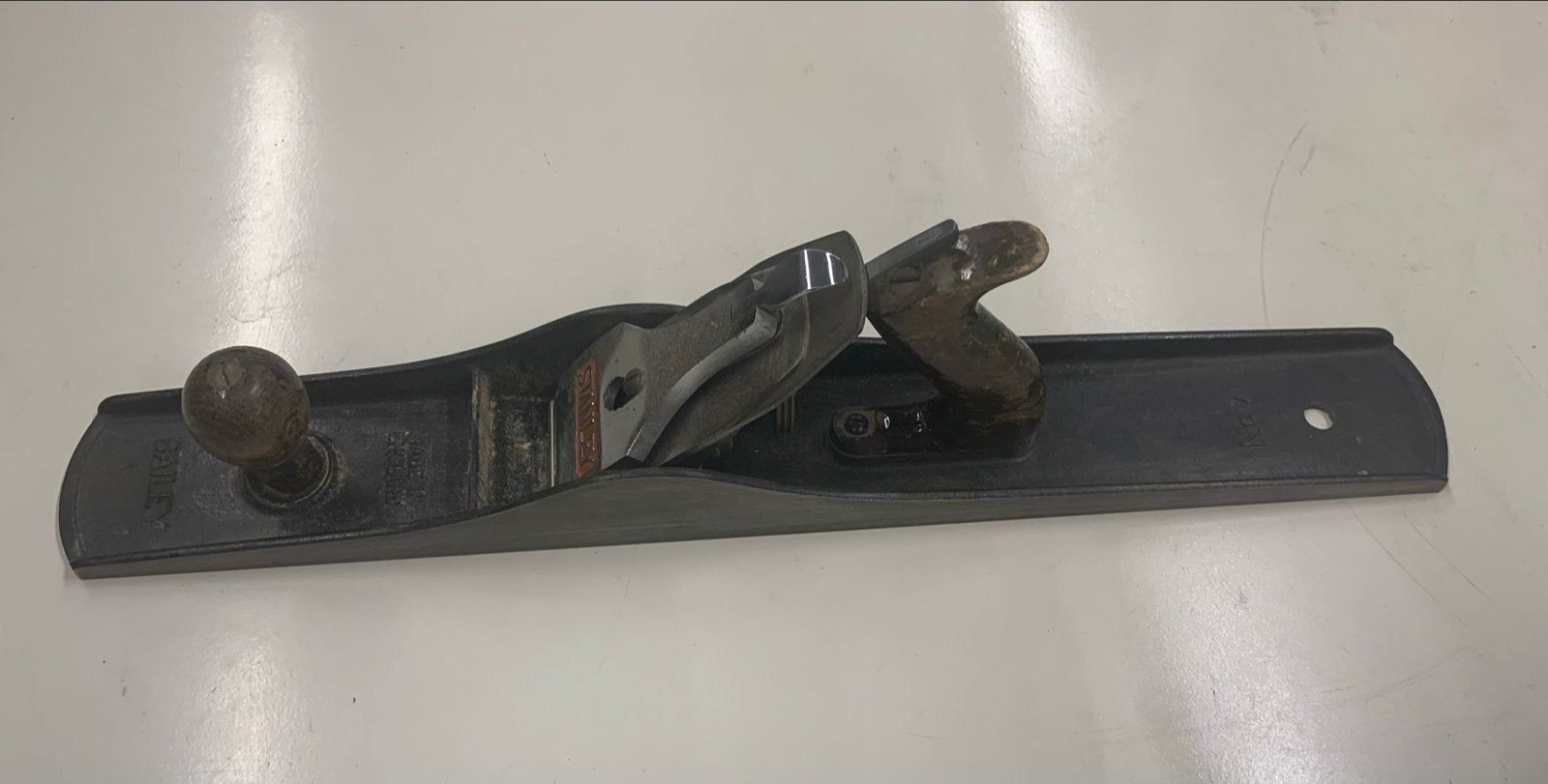 Stanley No. 7 Bailey schaaf - Vintage houtbewerkingsgereedsc, Antiek en Kunst, Antiek | Gereedschap en Instrumenten, Ophalen of Verzenden