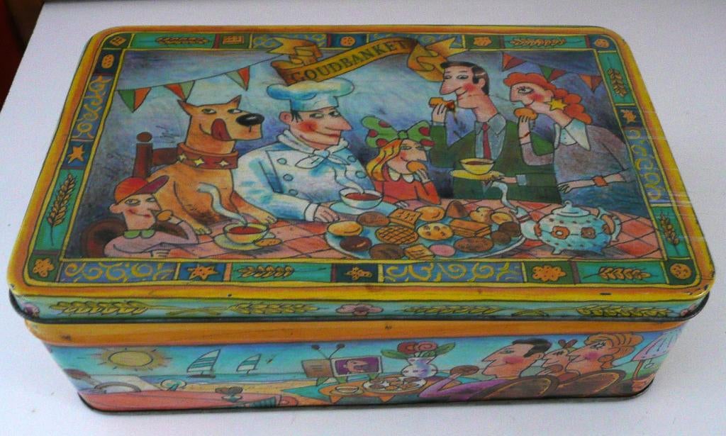 Koektrommel van de Edah (855), Verzamelen, Blikken, Ophalen of Verzenden, Gebruikt, Koek(jes), Overige merken