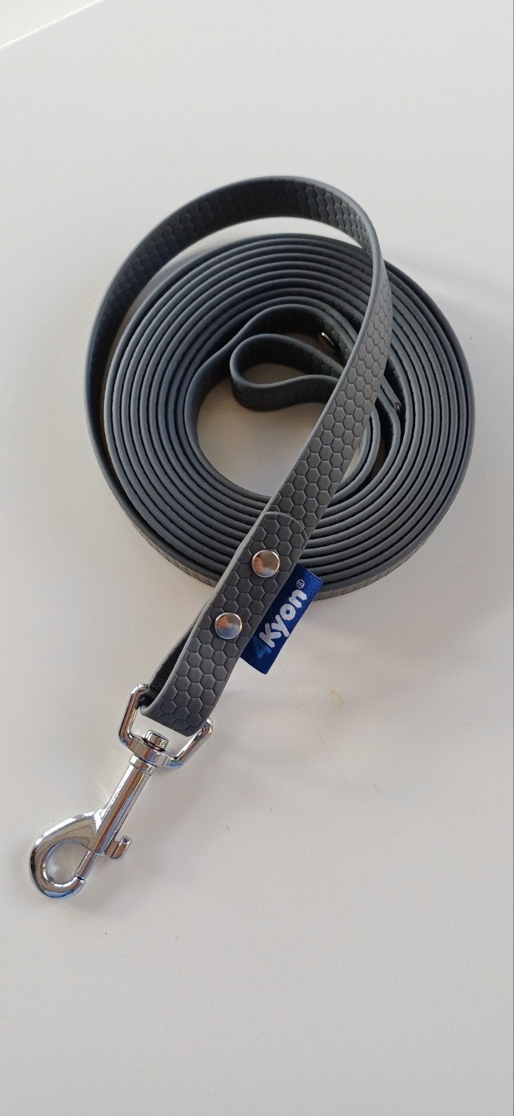 Hondenriem 3 meter - anti-slip - grijs - waterproof - 4kyon, Hasselt, Info@4kyon.com, Nieuw, Ophalen of Verzenden