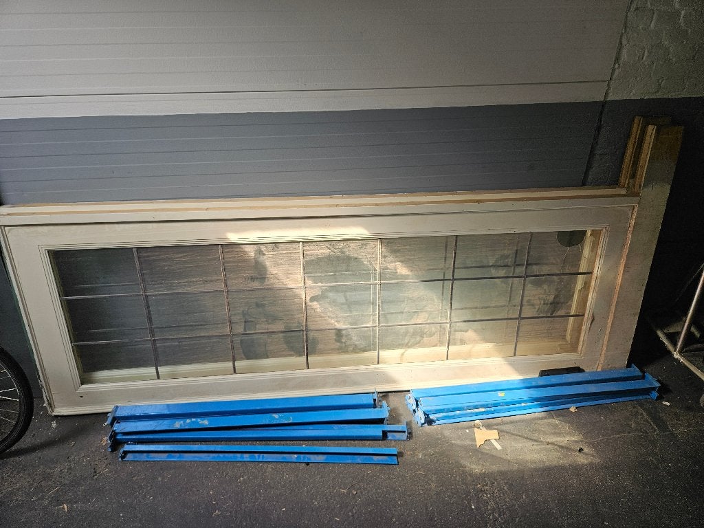 Ensuite Schuifdeur met glas en lood, Ophalen, Gebruikt, 80 tot 100 cm, 215 cm of meer