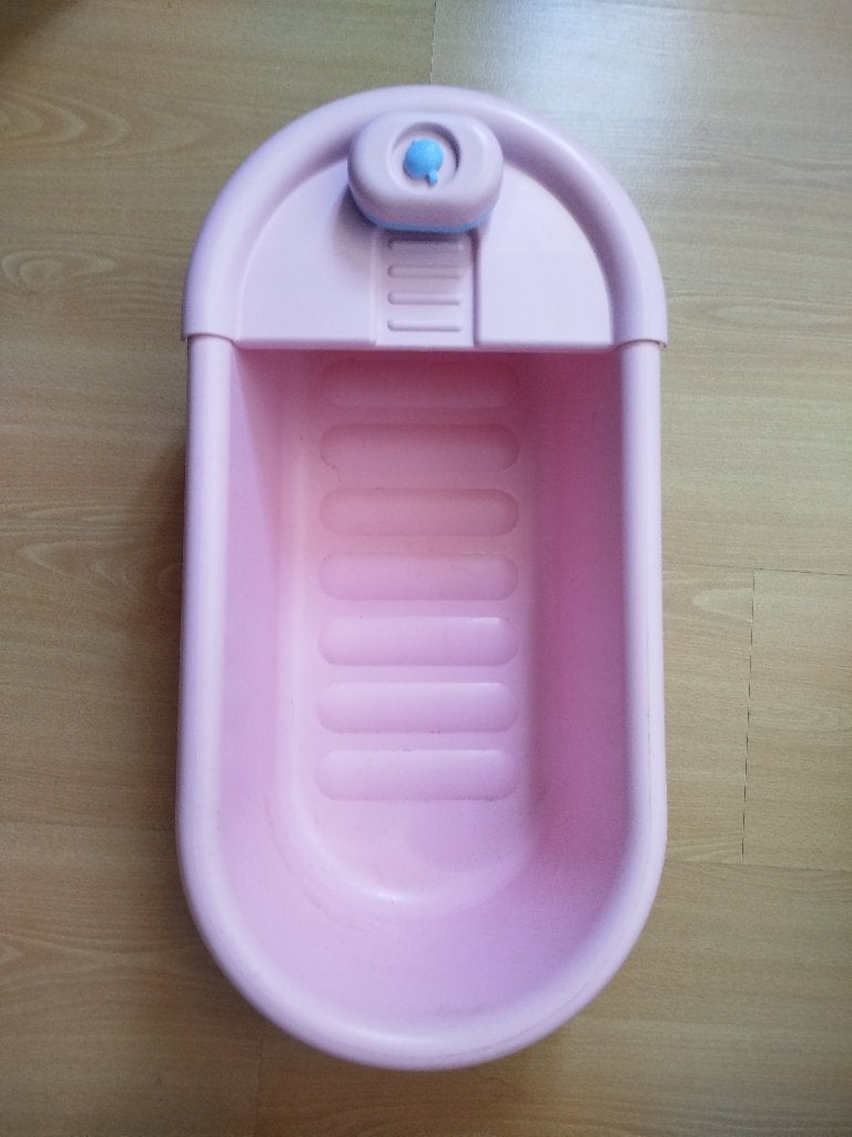 Vintage poppenbadje roze incl. zeephouder, Ophalen of Verzenden, Gebruikt, Barbie