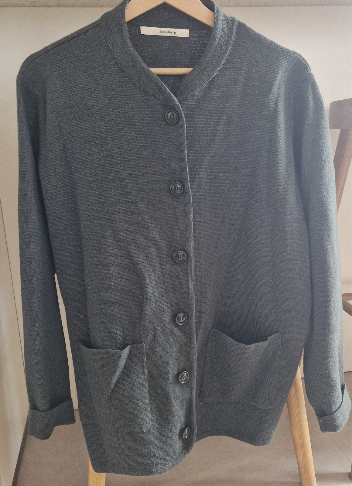 sibin linnebjerg vest jas maat m, Kleding | Dames, Ophalen of Verzenden, Zo goed als nieuw, Maat 38/40 (M), Bruin