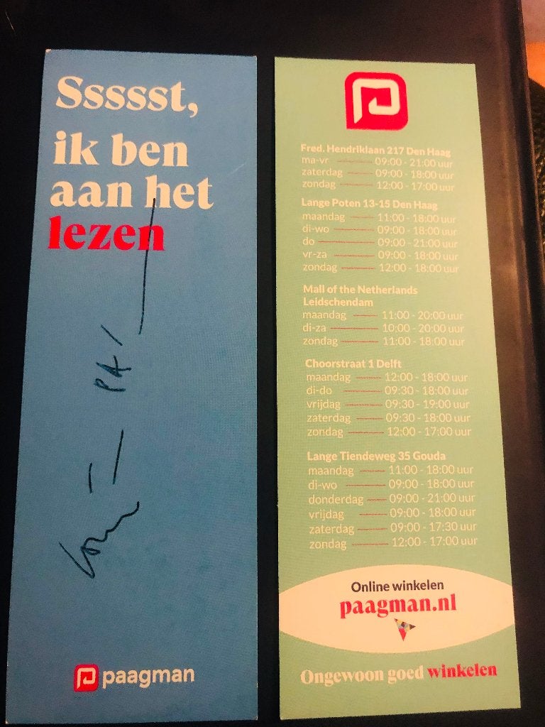 Gesigneerd door Connie Palmen. Boekenlegger, Verzamelen, Ophalen of Verzenden, Nieuw, Tekst