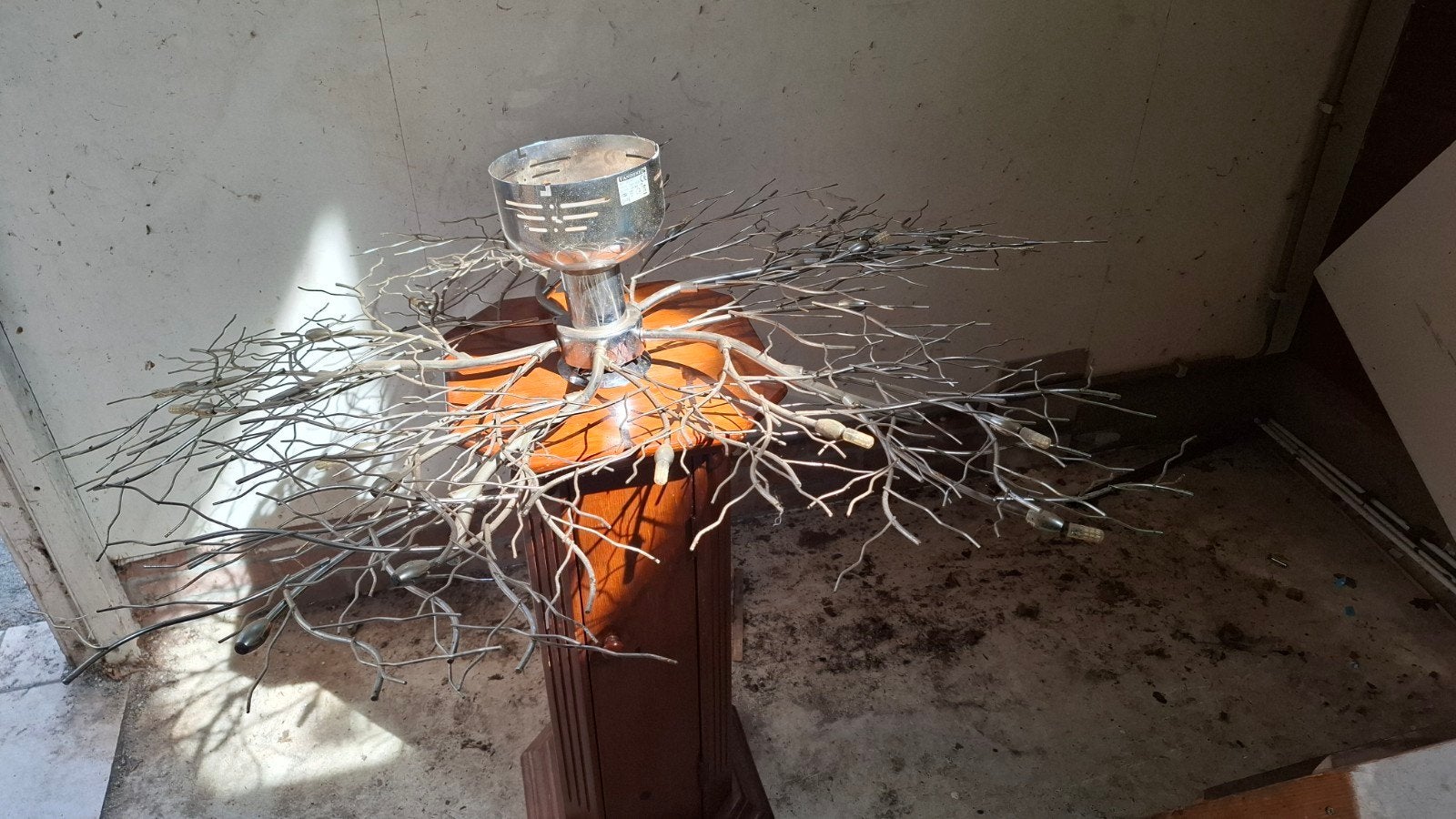 Unieke takkenlamp 2x., Ophalen, Gebruikt