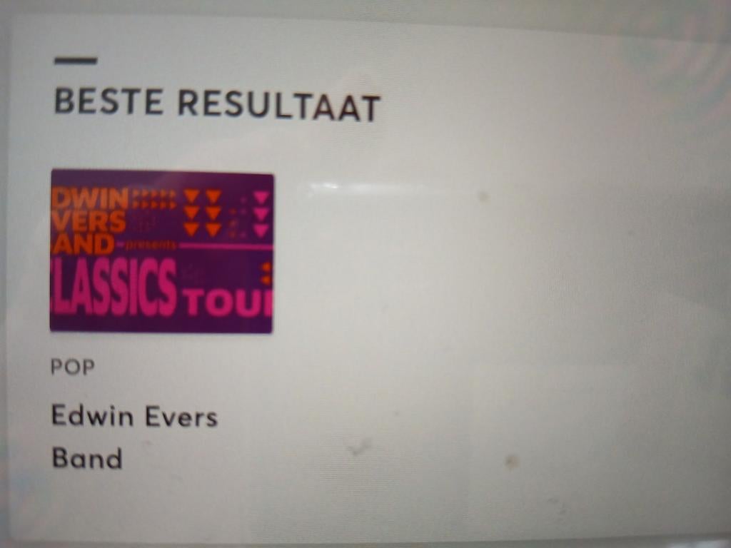 Live Optreden Edwin Evers Band, Eén persoon, Juni