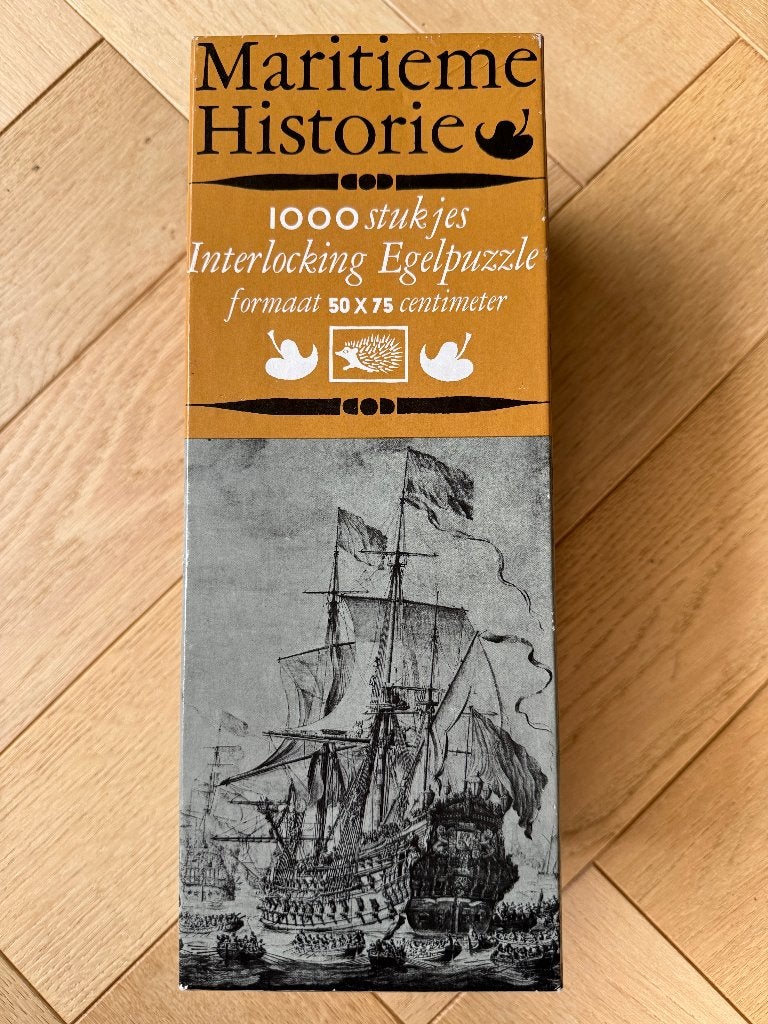 Egelpuzzle maritieme historie ontwerp Alfons v Heusden 1000, Ophalen of Verzenden, 500 t/m 1500 stukjes, Gebruikt, Legpuzzel