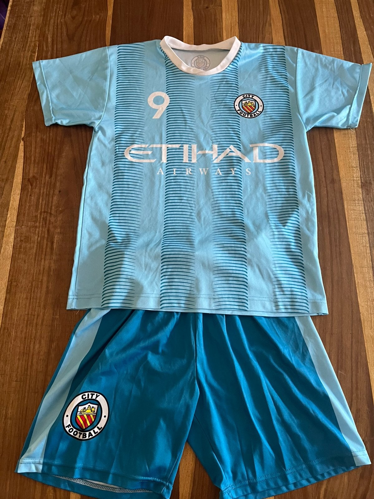 Sport- Voetbaltenue, herenmaat S, Blauw, Ophalen of Verzenden, Voetbal, Gedragen