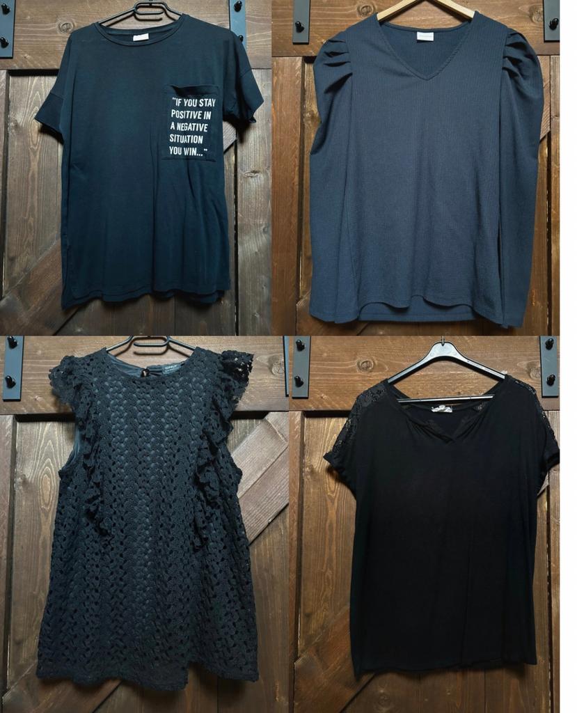 Zwangerschapkleding pakket tops, shirts en jurken, Zwart, Maat 36 (S), Gedragen, Shirt of Top