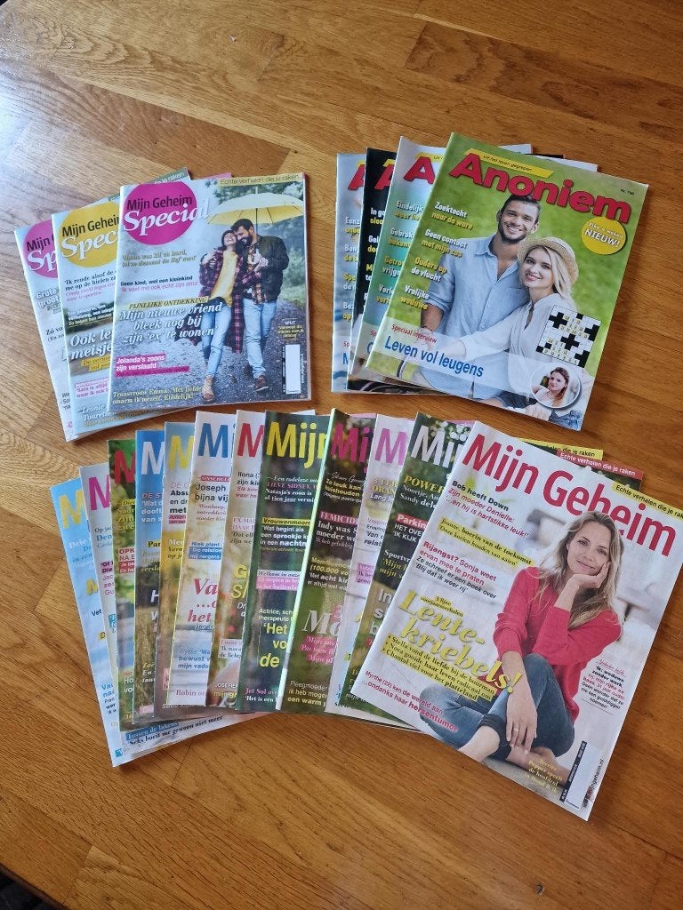 19 tijdschriften Anoniem - Mijn geheim  Mijn geheim special, Ophalen of Verzenden, Zo goed als nieuw, Damesbladen