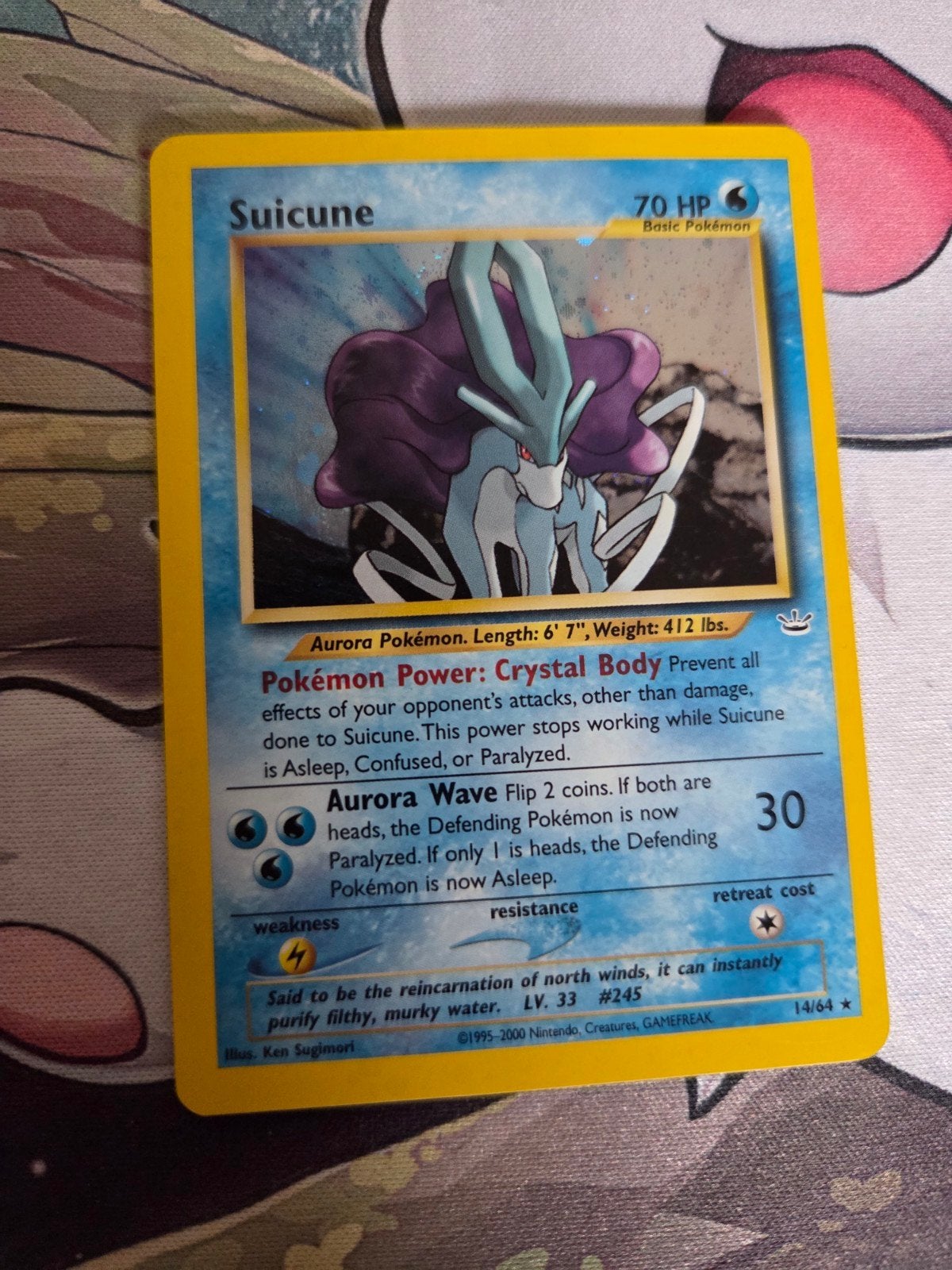 Suicune (NR 14) holo, Hobby en Vrije tijd, Verzamelkaartspellen | Pokémon, Ophalen of Verzenden, Zo goed als nieuw