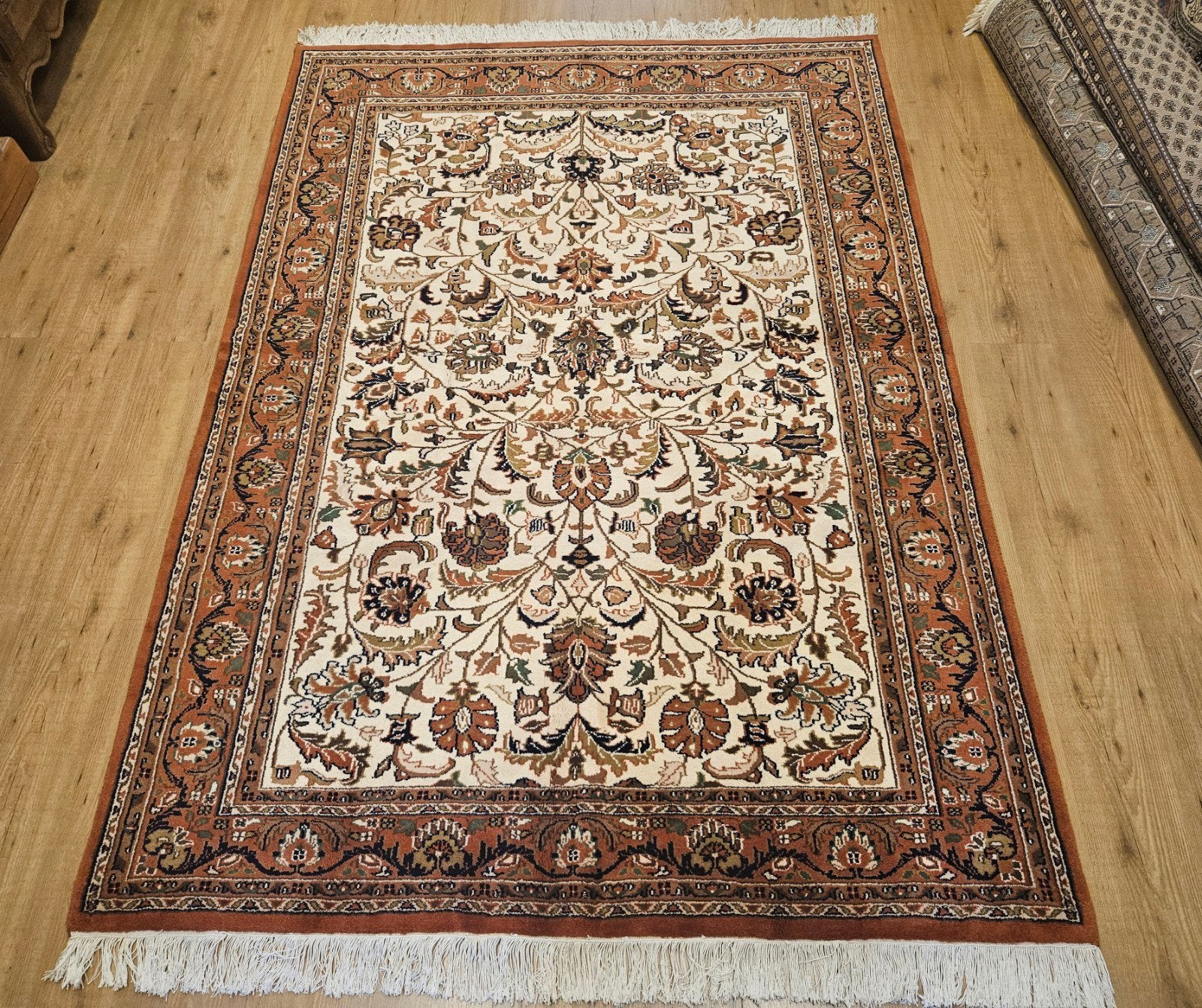 Handgeknoopt oosters tapijt tabriz 234x165, Info@SlatsAntiek.nl, Groen, Perzisch, 150 tot 200 cm