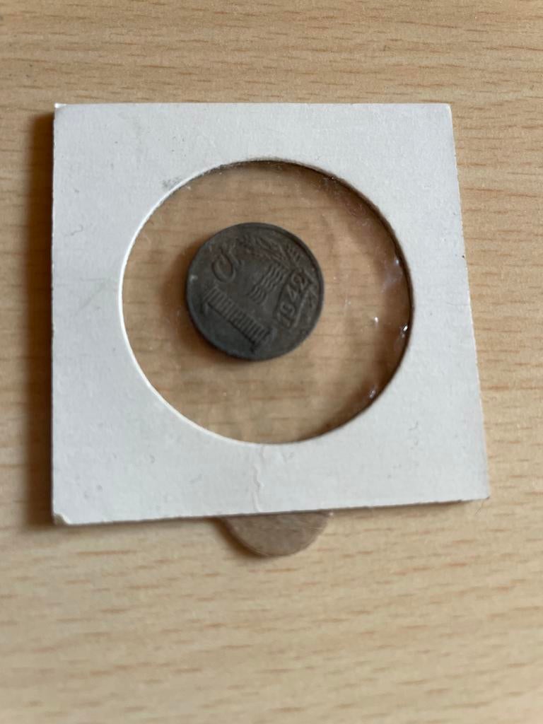 Nederlandse 5 cent munt 1942, Ophalen of Verzenden, Koningin Wilhelmina, 5 cent, Losse munt