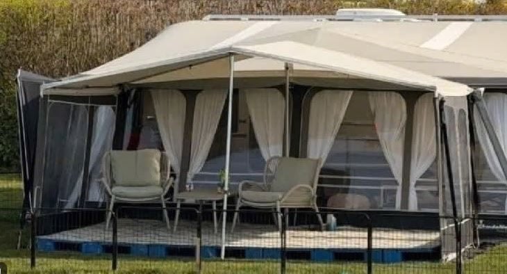Isabella Penta voorzons luifel Incl. MegaFrame & 2 Zijwanden, Caravans en Kamperen, Ophalen, Zo goed als nieuw, Isabella