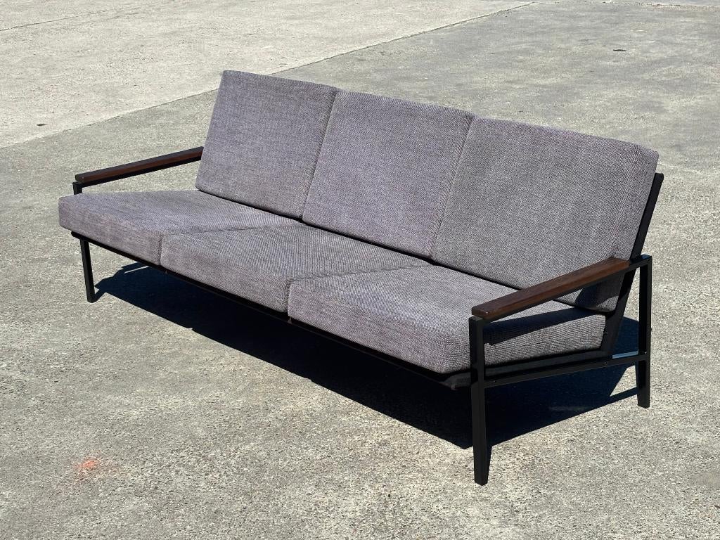 Vintage Gelderland sofa bank jaren 60 design, Gebruikt, Vintage, 75 tot 100 cm, Stof