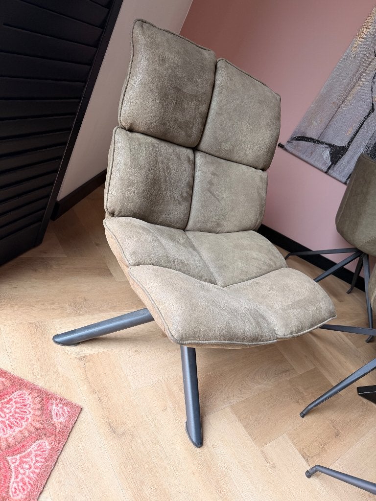 Groene fauteuil, Ophalen, Zo goed als nieuw, 75 tot 100 cm, 50 tot 75 cm