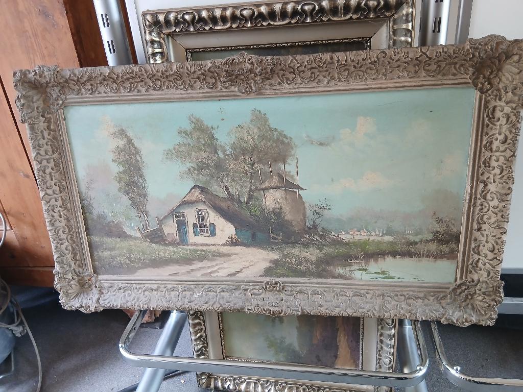 Oud schilderij,  schuurvondst, Ophalen