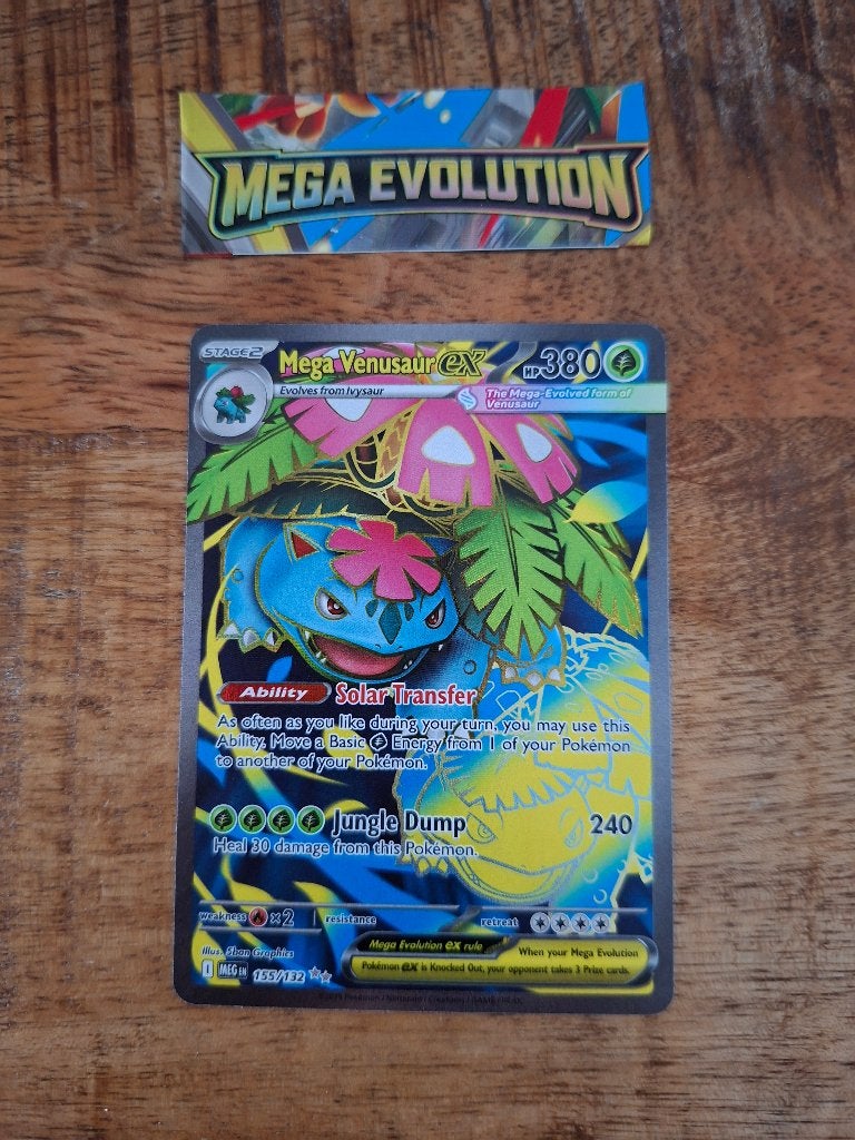 Pokemon – Mega Venusaur (hit) (MEG 155/132) Mega Evolution, Ophalen of Verzenden, Nieuw, Losse kaart, Foil