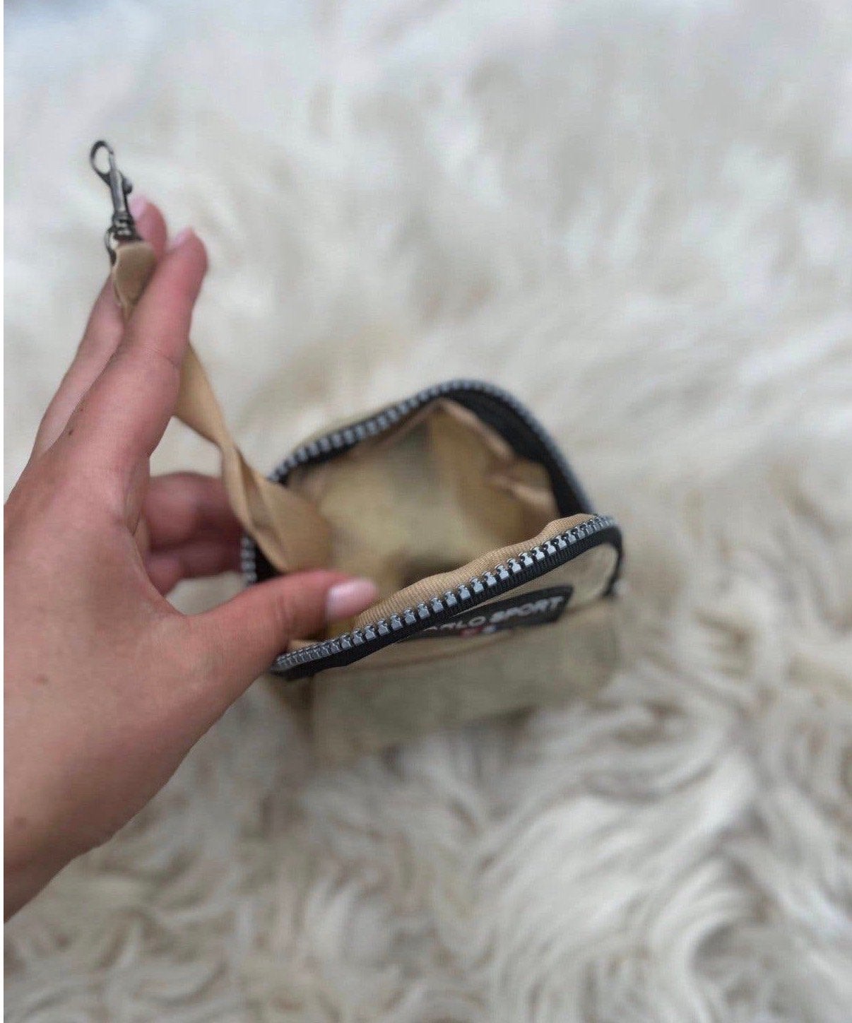 Carlo Sport mini etui | portemonneetje  | Beige | Oompact, Ophalen of Verzenden, Gebruikt, Beige, Overige merken
