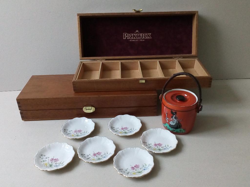 Vintage theekisten/schaaltjes/suikerpotje. Pr. p/st vanaf, Antiek en Kunst, Ophalen of Verzenden