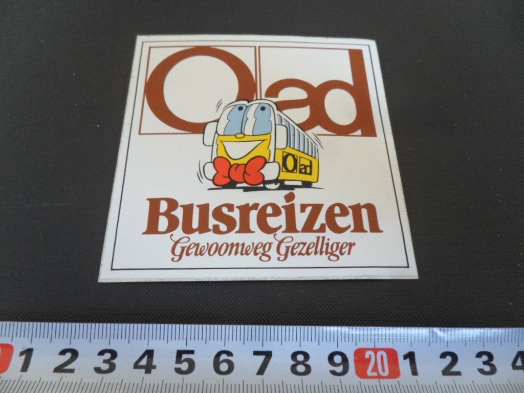 sticker OAD busreizen gewoonweg gezelliger strip touringcar*, Verzamelen, Ophalen, Zo goed als nieuw