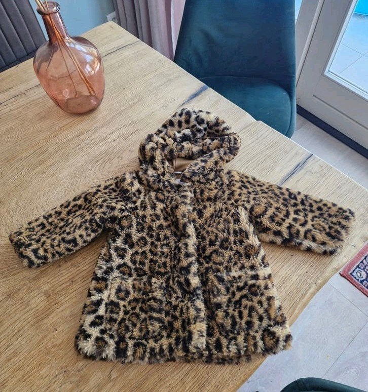 Baby jas maat 74 panterprint, Meisje, Ophalen of Verzenden, Zo goed als nieuw, Prenatal