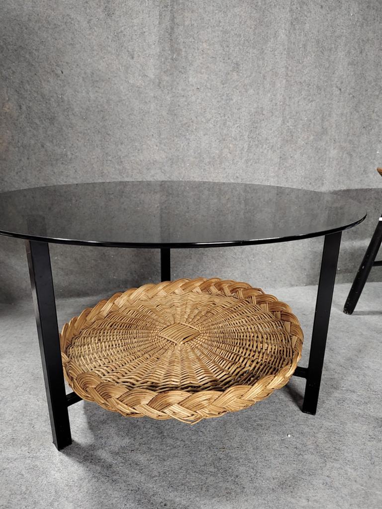 vintage salontafel, Huis en Inrichting, Tafels | Salontafels, Ophalen, Gebruikt, 100 tot 150 cm, Rond