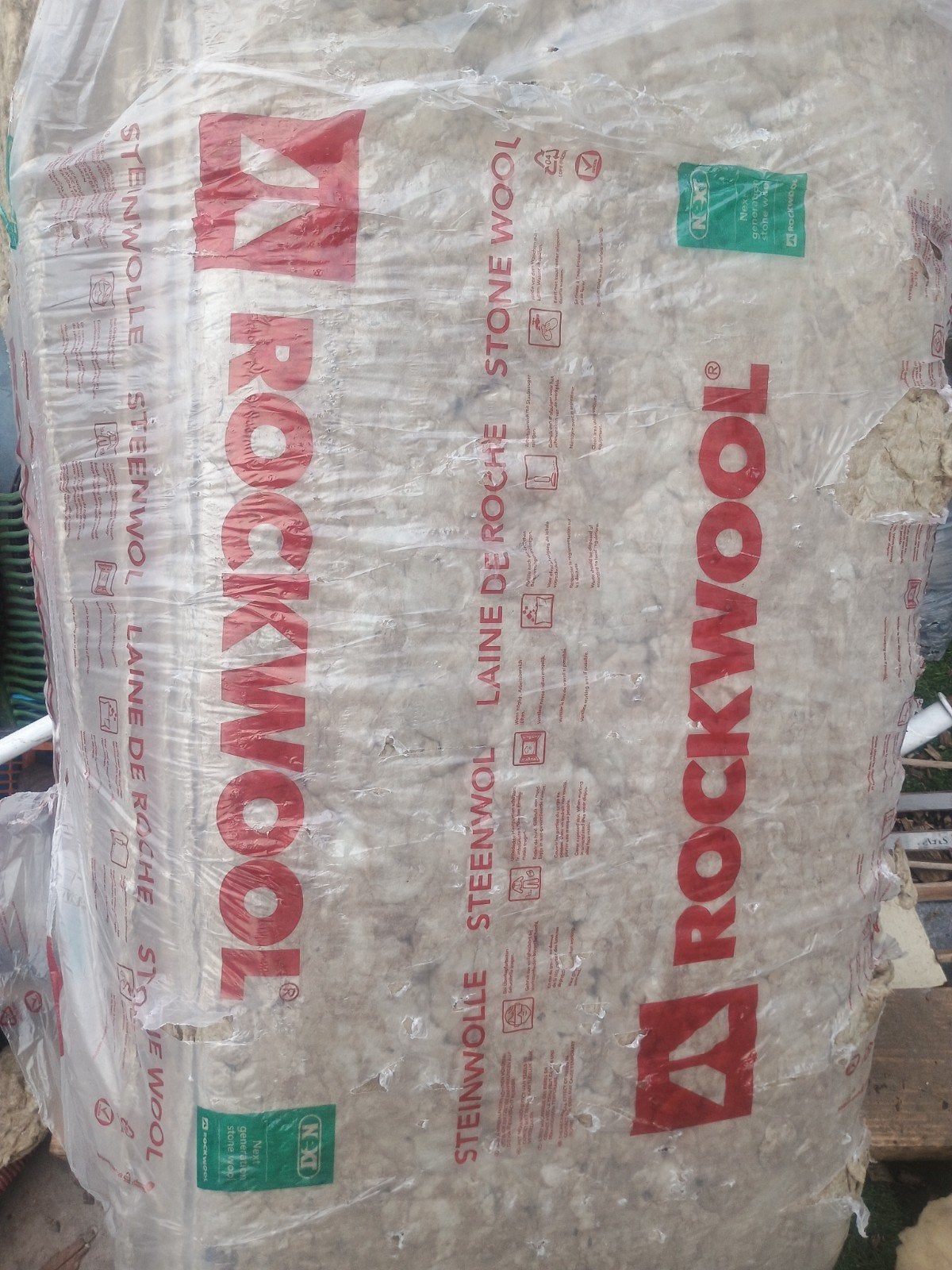 2 pakken Rockwool steenwol 120x60x10 cm isolatie, Ophalen of Verzenden, Nieuw, Steenwol, 8 tot 12 cm