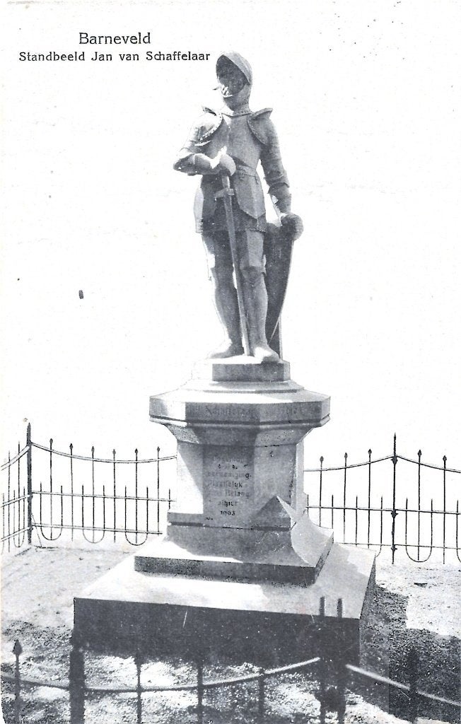 AK Barneveld - Standbeeld Jan van Schaffelaar, Verzenden, Voor 1920, Gelopen, Utrecht