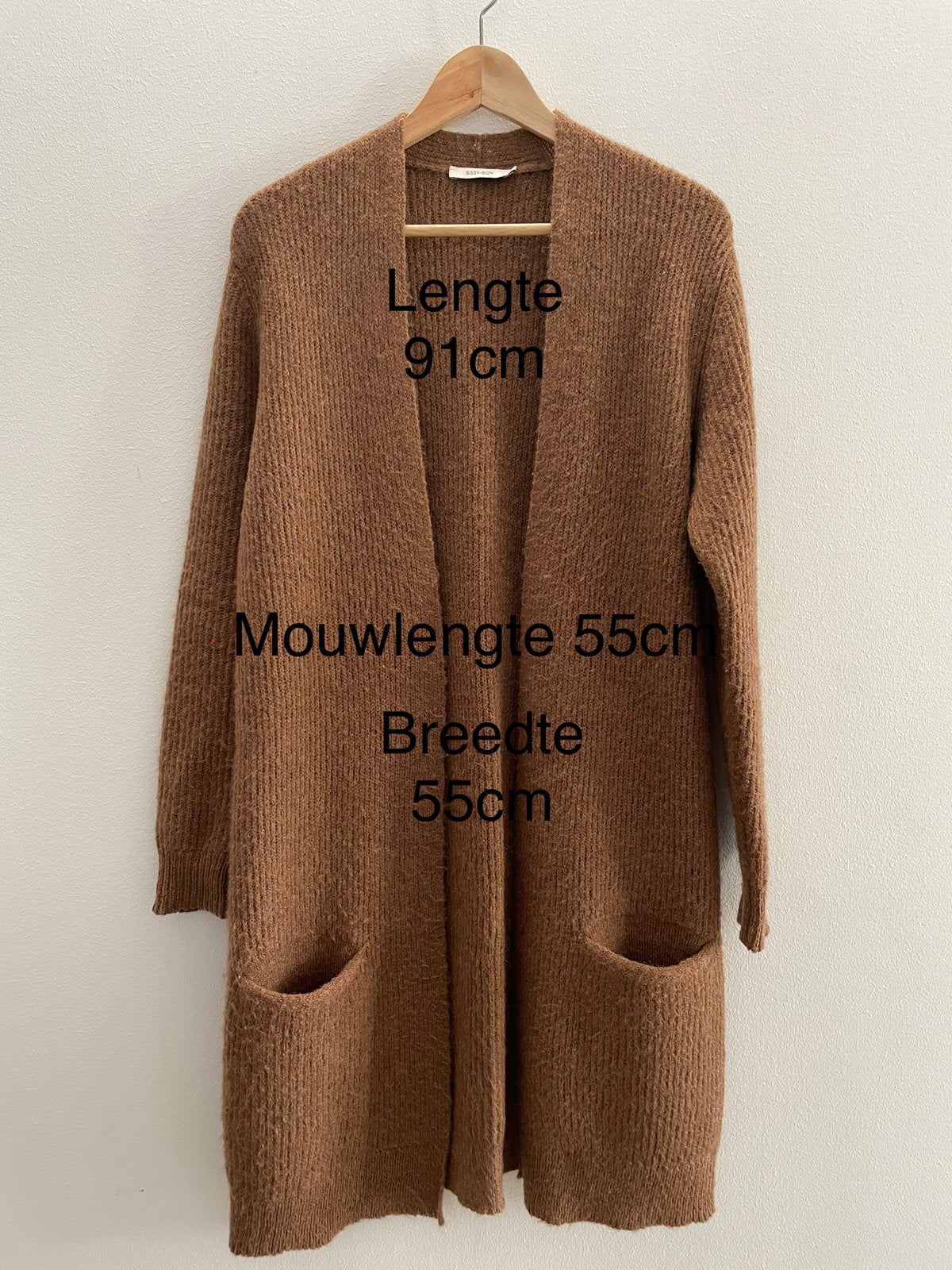 Half lang vest van Sissy-Boy. Maat M, Ophalen, Zo goed als nieuw, Bruin