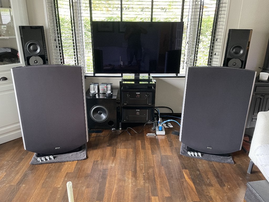 Quad ESL 2805  | Incl. Revisie & Facturen, Audio, Tv en Foto, Luidsprekers, Stereo speakers, Gebruikt, 60 tot 120 watt, Ophalen