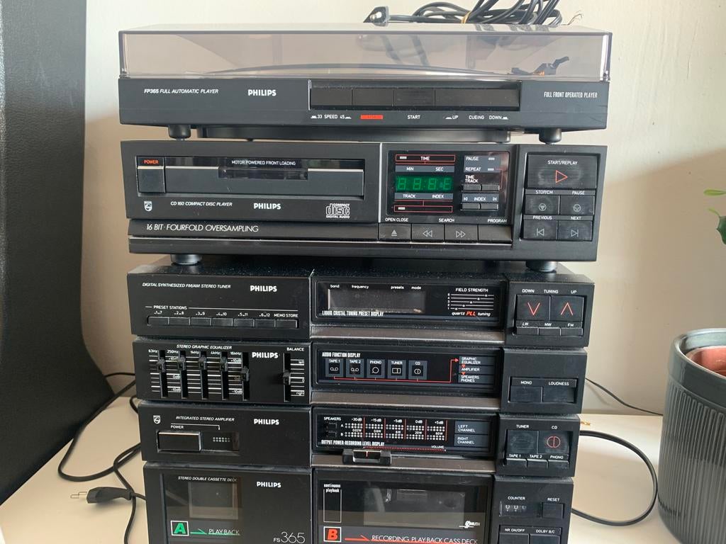Philips Midi set met pick-up (lees tekst), Ophalen, Zo goed als nieuw, Speakers, Philips