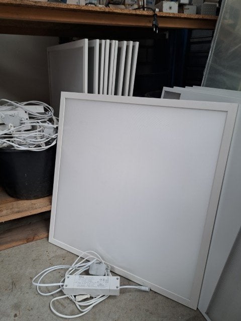 ledpaneel 60x60 cm, driver 3000k warmwit, lampen, Huis en Inrichting, Lampen | Plafondlampen, Ophalen, Gebruikt, Inclusief lichtbron