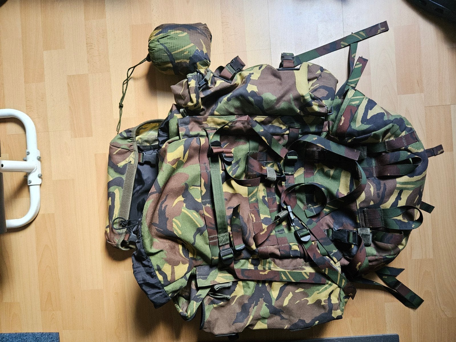 Rugzak woodland 60/80L, Verzamelen, Militaria | Algemeen, Ophalen, Landmacht, Nederland, Overige typen