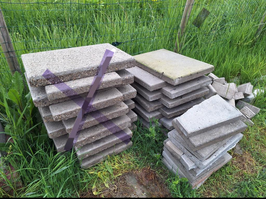 Beton tegels 60x40 9 stuks, Tuin en Terras, Tegels en Klinkers, Ophalen, Beton, Terrastegels