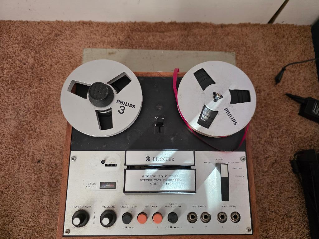 Pioneer T-110 bandrecorder 1969 zeldzaam., Audio, Tv en Foto, Bandrecorders, Ophalen, Bandrecorder, Met banden