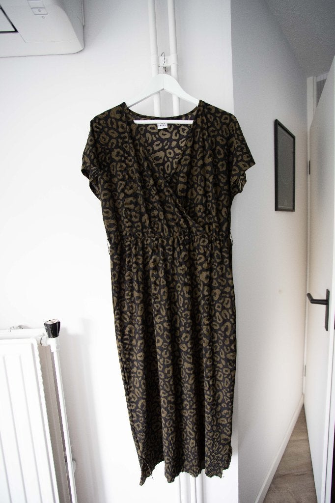 Jurk met panterprint Casual Ladies maat XL (valt kleiner), Ophalen of Verzenden, Gedragen, Casual Ladies, Maat 46/48 (XL) of groter