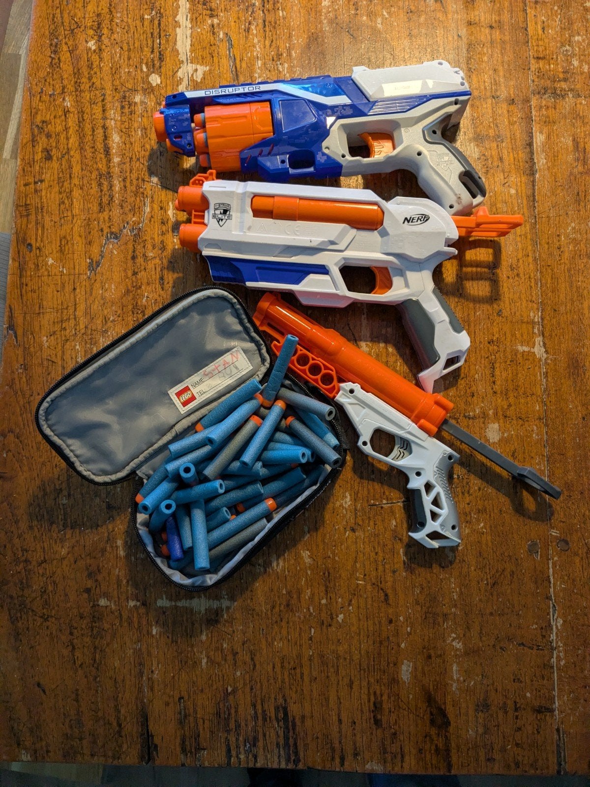 Nerf Blasters Set met Darts en Etui, Kinderen en Baby's, Ophalen of Verzenden, Gebruikt, Jongen of Meisje