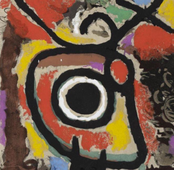 Joan Miro(1893) Kle Lithografie "Person et l’oiseau" Ges Gen, Antiek en Kunst, Kunst | Litho's en Zeefdrukken, Ophalen of Verzenden