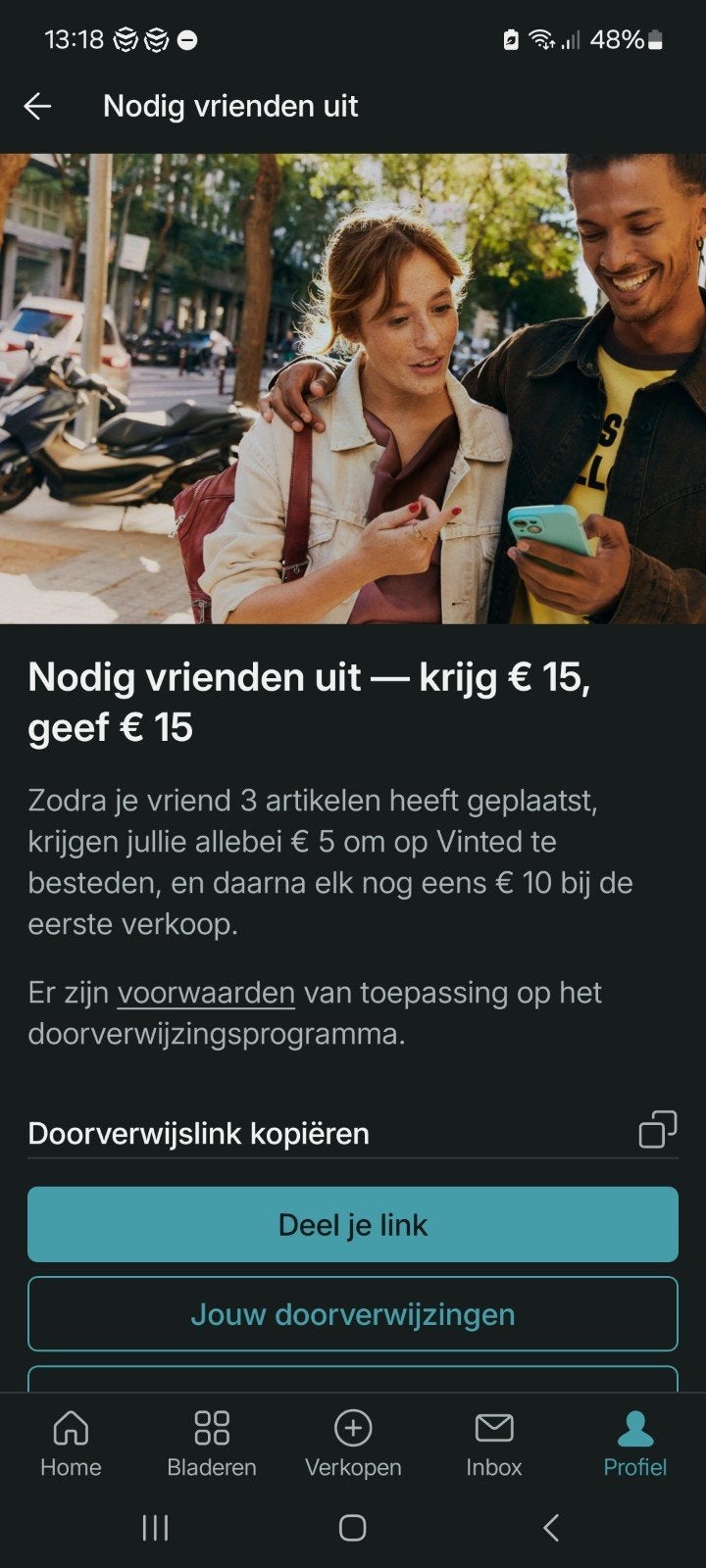 15 euro vinted, Drie personen of meer, Kortingsbon, Overige typen