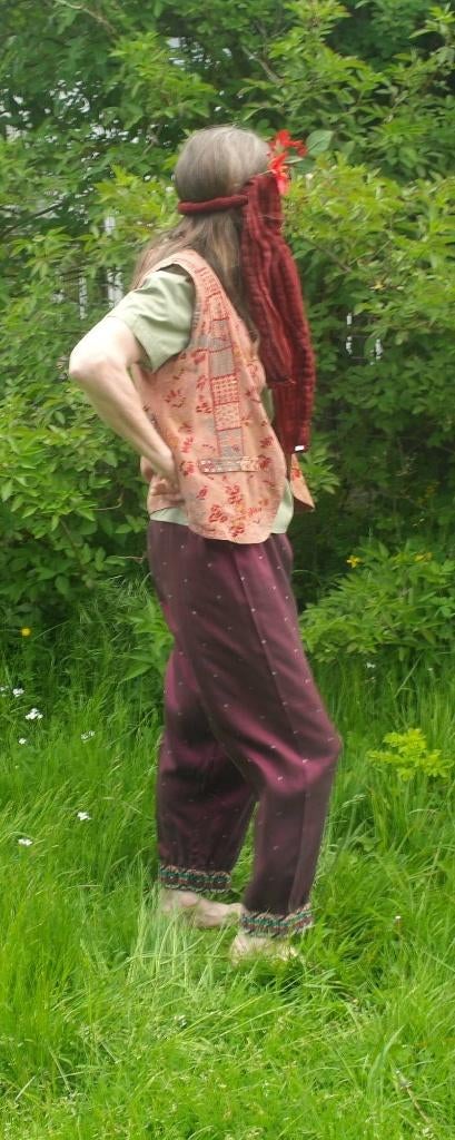 Leuke complete dames hippie outfit mt S/M - Carnaval, Kleding | Dames, Maat 38/40 (M), Carnaval, ., Ophalen of Verzenden