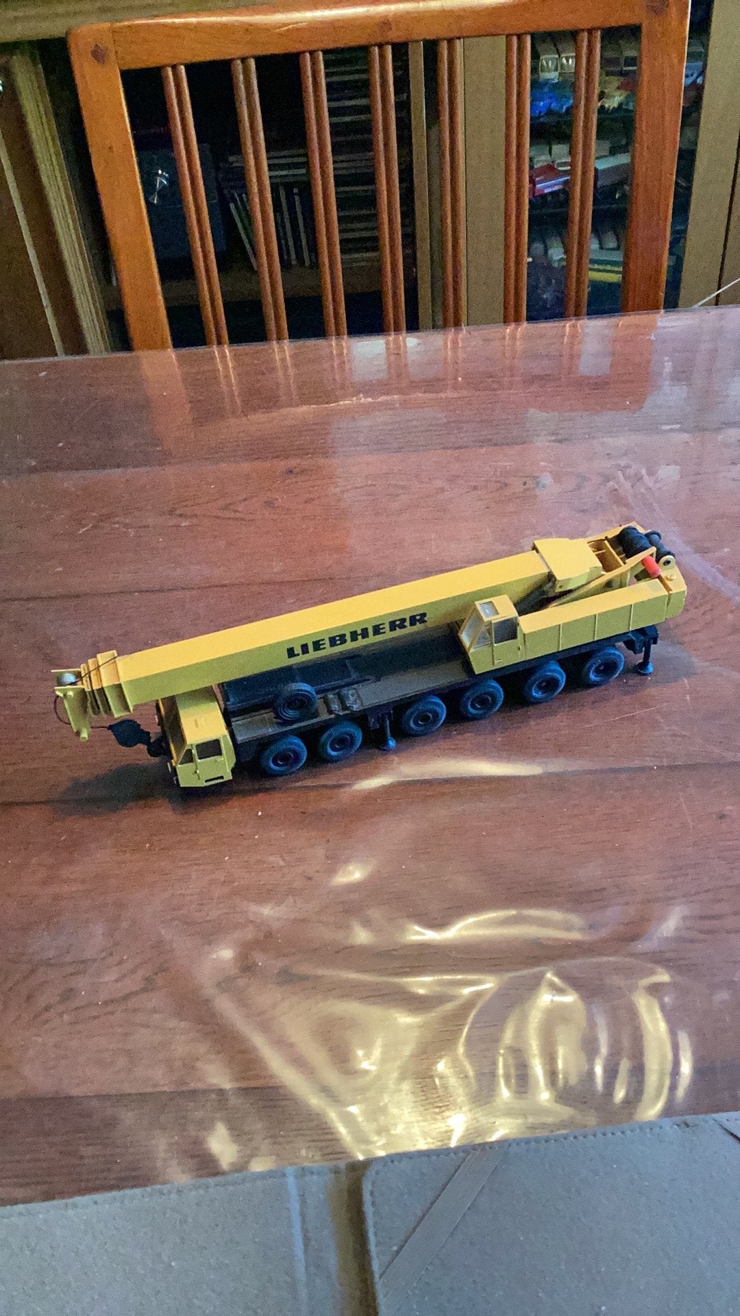 Liebherr 6 assige telekraan van Gescha (Conrad)., Hobby en Vrije tijd, Ophalen of Verzenden, Zo goed als nieuw, Hijskraan, Tractor of Landbouw