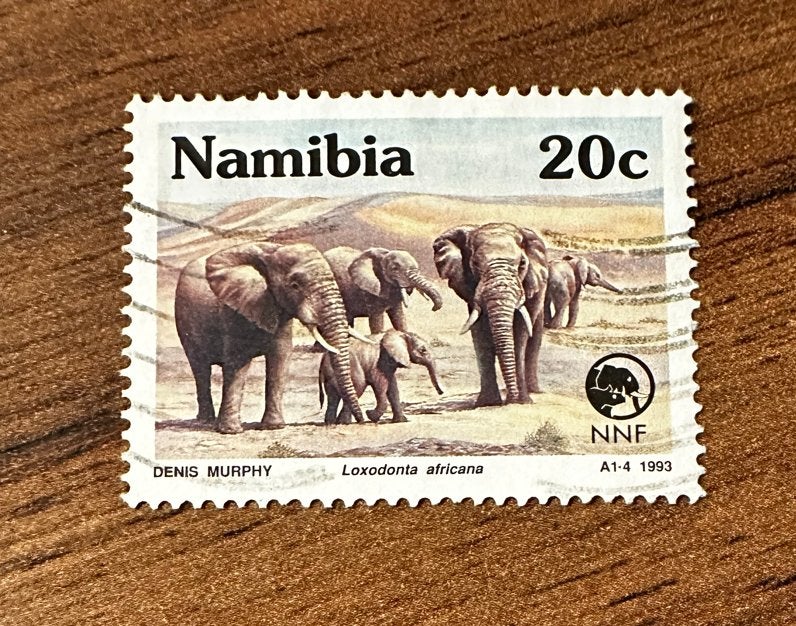 Namibië 1993 olifant 20c dieren gestempeld, Ophalen of Verzenden, Overige landen, Gestempeld