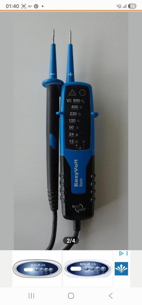 EazyVolt Basic Spanningstester - Nieuwstaat, Doe-het-zelf en Verbouw, Meetapparatuur, Zo goed als nieuw, Ophalen of Verzenden