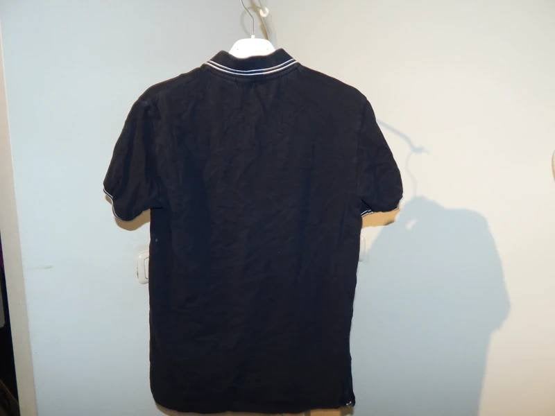 Stone Island zwarte polo witte accenten embleem 14Y, Gebruikt, Verzenden, Stone Island, Shirt of Longsleeve
