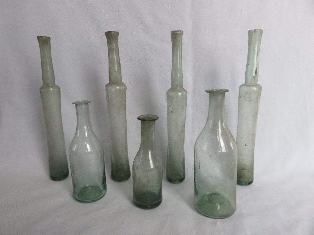 Haarlemse olie flesjes in glas - 18e eeuw - bodemvondst, Antiek en Kunst, Ophalen of Verzenden