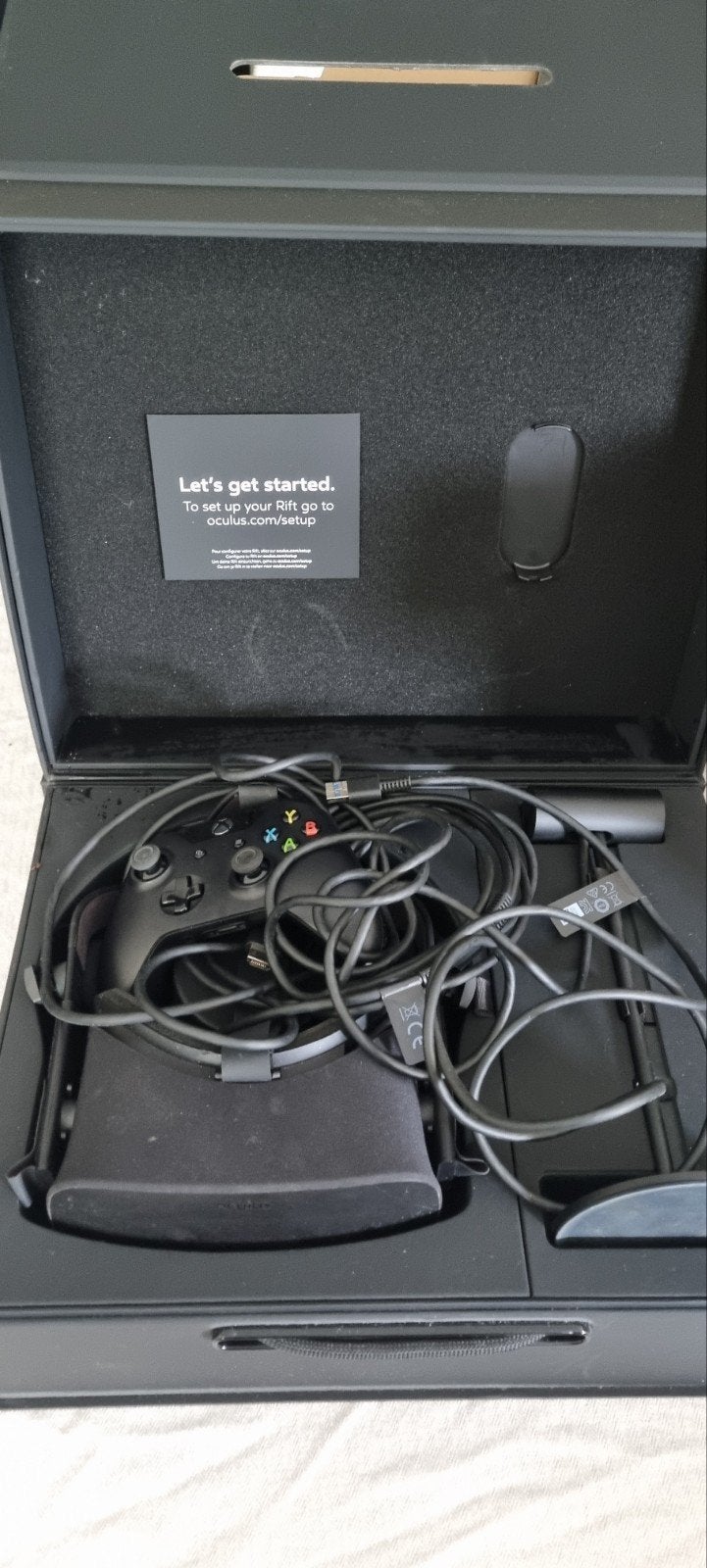 Oculus Rift VR-bril met controller en accessoires, Spelcomputers en Games, Virtual Reality, Ophalen, Zo goed als nieuw, VR-bril