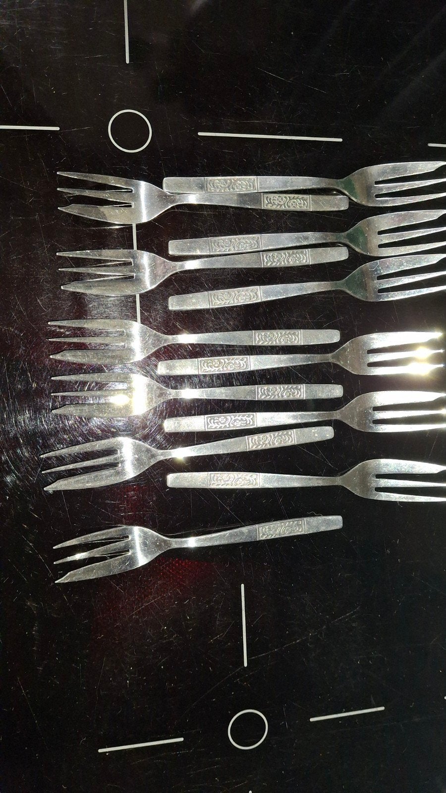 Set van 12 gebaksvorkjes - Amefa Stainless, Ophalen of Verzenden