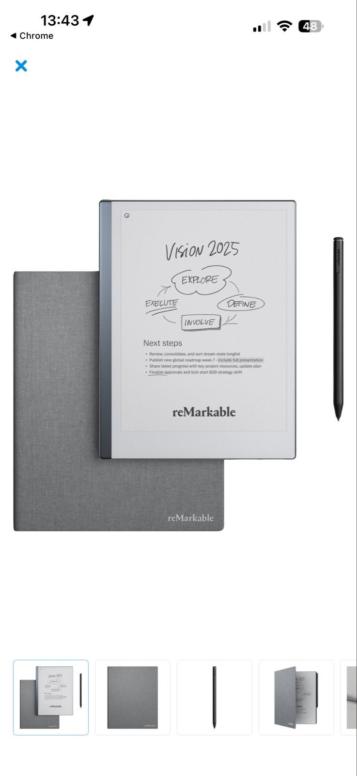 reMarkable 2 + Staedtler pen en grijze hoes (nog garantie), Computers en Software, Ophalen, 8 GB, Touchscreen, Zo goed als nieuw