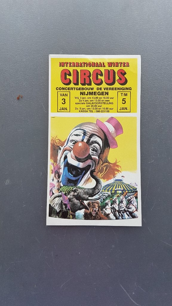 Circus / diverse items Intern. Wintercircus Nijmegen 1992., Verzamelen, Overige Verzamelen, Ophalen of Verzenden, Zo goed als nieuw