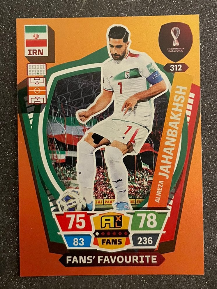 Panini QATAR 2022    FANS’ FAVOURITE    JAHANBAKHSH    IRAN, Verzenden, Zo goed als nieuw, Plaatje